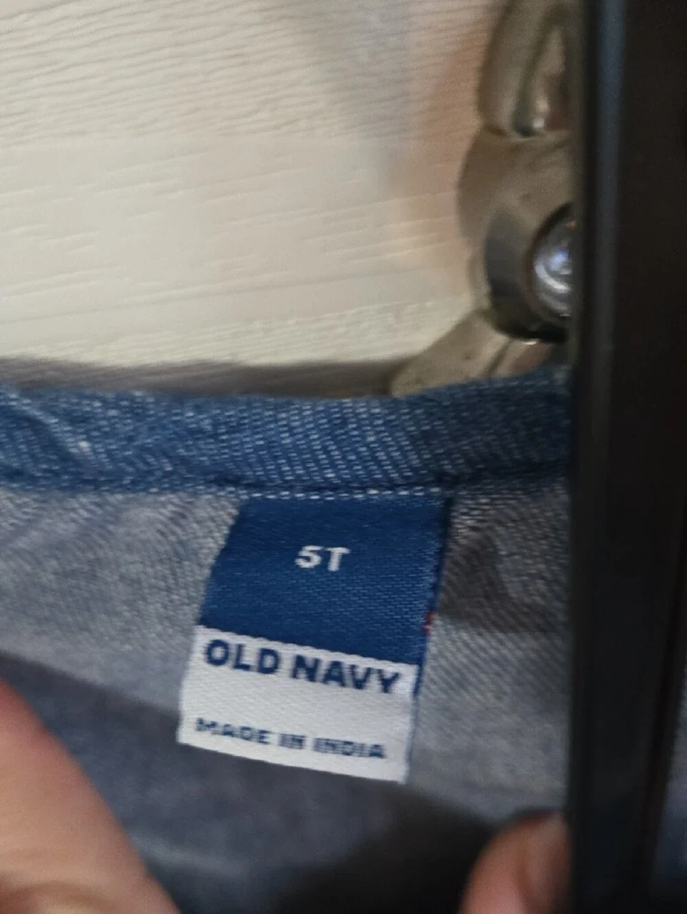 Old Navy Blue Denim Tank & Shorts Set with White Nautical Prints